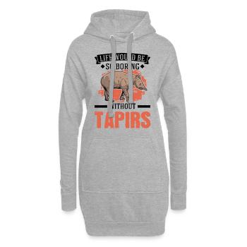 La vie serait si ennuyeuse sans Tapirs - Sweat-shirt à capuche long Femme - gris chiné - Devant