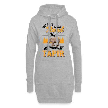 Tapir Flachlandtapir Tapirdae Tapir - Hoodie-Kleid - Grau meliert - Vorne