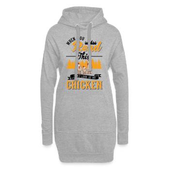 Chicken Chicken Breeding Chicken Farmer - Hoodie Dress - heather grey - Front