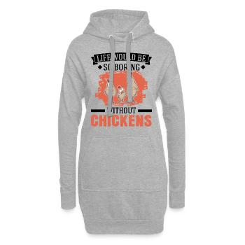 Chicken Chicken Breeding Chicken Farmer - Hoodie Dress - heather grey - Front
