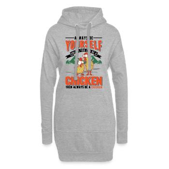 Poulet Élevage de poulet Éleveur de poulet - Sweat-shirt à capuche long Femme - gris chiné - Devant