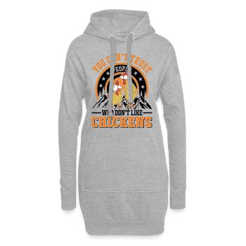 Chicken Chicken Breeding Chicken Farmer - Hoodie Dress - heather grey - Front