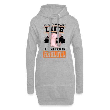 Axolotl Cadeau Queue Lurch - Sweat-shirt à capuche long Femme - gris chiné - Devant