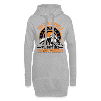 Komodowaran Komodo Dragon Waran - Hoodie-Kleid - Grau meliert - Vorne