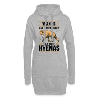 Peut parler spontanément de Hyènes Hyène - Sweat-shirt à capuche long Femme - gris chiné - Devant