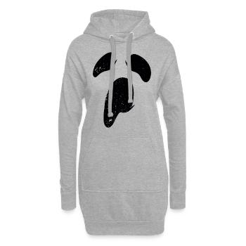 Costume fantôme Fantôme Halloween Fantôme - Sweat-shirt à capuche long Femme - gris chiné - Devant