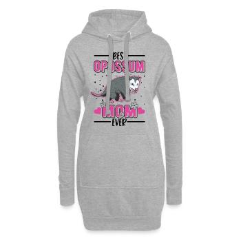 Best Opossum Mom Ever Opossum Mama Beutelratte - Hoodie-Kleid - Grau meliert - Vorne