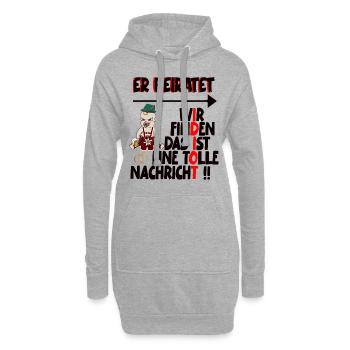 poltern Er heiratet - Hoodie-Kleid - Grau meliert - Vorne