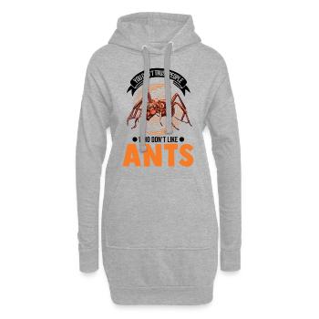 Vous ne pouvez pas faire confiance aux gens qui n’aiment pas Ants Ameisen - Sweat-shirt à capuche long Femme - gris chiné - Devant