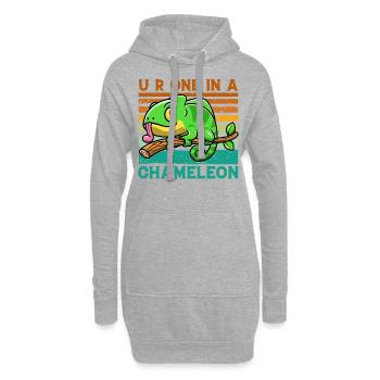 You are one in a Chameleon - Hoodie Dress - heather grey - Front