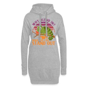 Pourquoi se fondre dans la masse ? Quand vous pouvez vous démarquer - Sweat-shirt à capuche long Femme - gris chiné - Devant