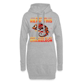 When you read this don't look at my Chameleon - Hoodie-Kleid - Grau meliert - Vorne