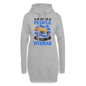 Hyäne Geschenk Erdwolf Hyena - Hoodie-Kleid - Grau meliert - Vorne