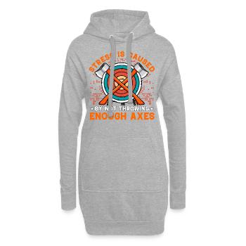 Le stress est causé par le fait de ne pas lancer suffisamment d’axes - Sweat-shirt à capuche long Femme - gris chiné - Devant