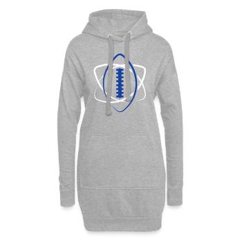 American Football Ball Atom Spieler Lineman Tackle - Hoodie-Kleid - Grau meliert - Vorne