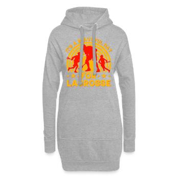 It's a beautiful day for Lacrosse - Hoodie-Kleid - Grau meliert - Vorne