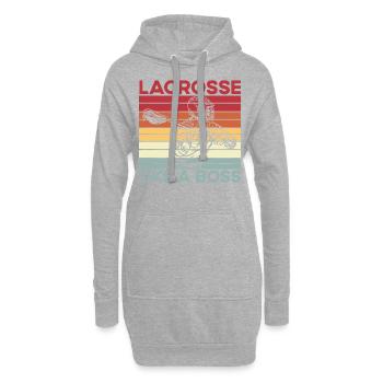 La crosse comme un patron - Sweat-shirt à capuche long Femme - gris chiné - Devant