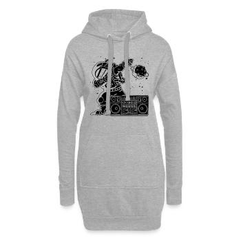 Astronomie Music Lover Moon Radio Space Universe - Sweat-shirt à capuche long Femme - gris chiné - Devant