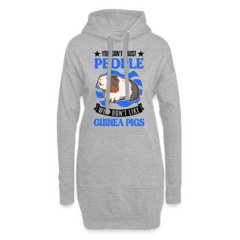 Cochon d’Inde Cadeau Cochon d’Inde - Sweat-shirt à capuche long Femme - gris chiné - Devant