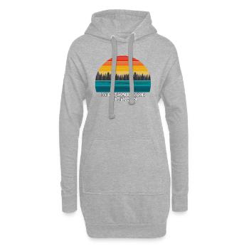 Pleasant Lake Michigan - Sweat-shirt à capuche long Femme - gris chiné - Devant