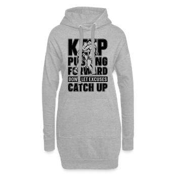 Continuez à pousser vers l’avant Catch Wrestling Wrestler - Sweat-shirt à capuche long Femme - gris chiné - Devant
