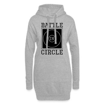 Battle In Circle Catch Lutteur Combat - Sweat-shirt à capuche long Femme - gris chiné - Devant