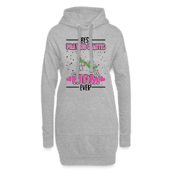 Best Praying Mantis Mom Ever Gottesanbeterin - Hoodie-Kleid - Grau meliert - Vorne
