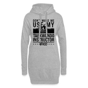 Ne me faites pas utiliser le sport de combat de combat de taekwondo - Sweat-shirt à capuche long Femme - gris chiné - Devant