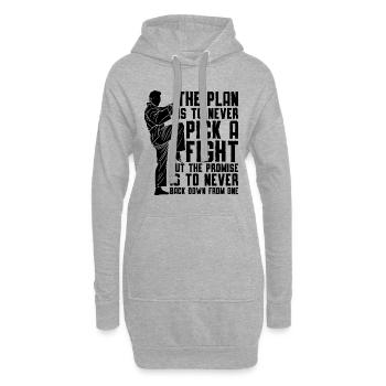 Le plan est Taekwondo Fighter Fight Sport Fighters - Sweat-shirt à capuche long Femme - gris chiné - Devant