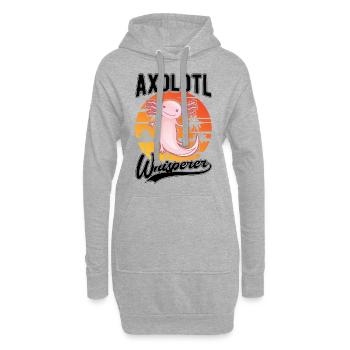 Axolotl Flüsterer Axolotl Whisperer - Sweat-shirt à capuche long Femme - gris chiné - Devant