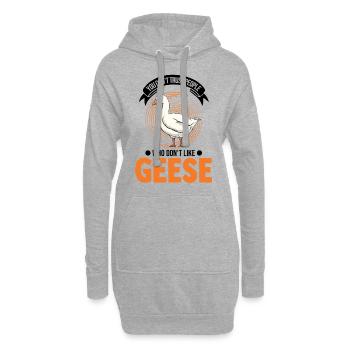Oies Cadeau oie Amateurs Éleveurs d’oies Éleveurs d’oies - Sweat-shirt à capuche long Femme - gris chiné - Devant