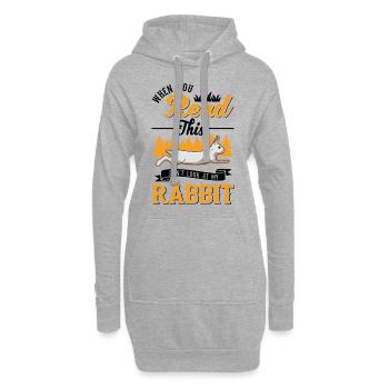 Lapin Lapin Lapin Lapin - Sweat-shirt à capuche long Femme - gris chiné - Devant