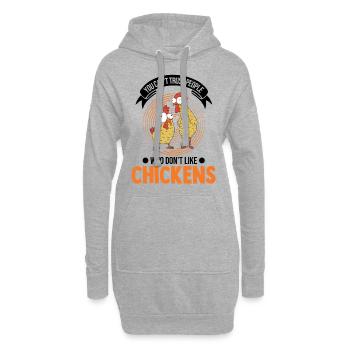 Chicken Chicken Breeding Chicken Farmer - Hoodie Dress - heather grey - Front