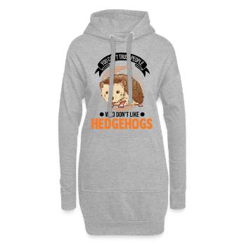 Hedgehog Gift Goose Gel - Sweat-shirt à capuche long Femme - gris chiné - Devant