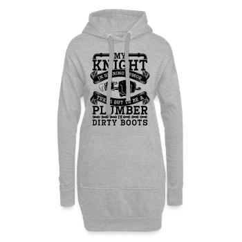 My Knight In Shining Armor Plumber Plumbing Pipe - Hoodie-Kleid - Grau meliert - Vorne