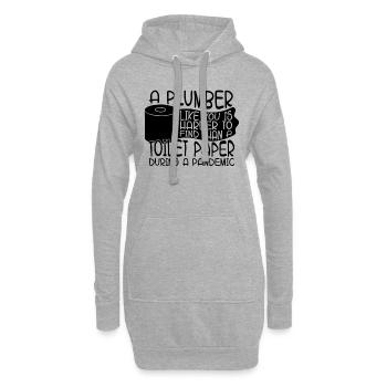 Un plombier comme vous Outil Plomberie Plombiers Tuyau - Sweat-shirt à capuche long Femme - gris chiné - Devant