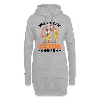 I just really like Chickens Landwirt Hühner - Hoodie-Kleid - Grau meliert - Vorne