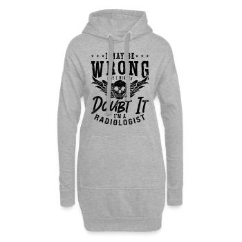 Je me trompe peut-être radiologue Radiologie X-Ray Tech - Sweat-shirt à capuche long Femme - gris chiné - Devant