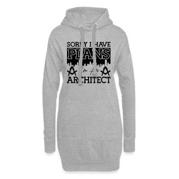 Désolé, j’ai des plans Architect Architecture Engineer - Sweat-shirt à capuche long Femme - gris chiné - Devant