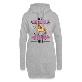 Best Shetland Pony Mom Ever Shetty Mama - Hoodie-Kleid - Grau meliert - Vorne