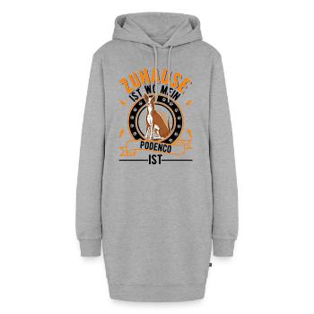 Zuhause ist wo mein Podenco ist Ibizan Hound - Hoodie-Kleid - Grau meliert - Vorne