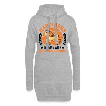 Shetland Pony Luck Shetland Pony Shetty - Sweat-shirt à capuche long Femme - gris chiné - Devant