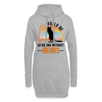 La vie serait si ennuyeuse sans Degus - Sweat-shirt à capuche long Femme - gris chiné - Devant