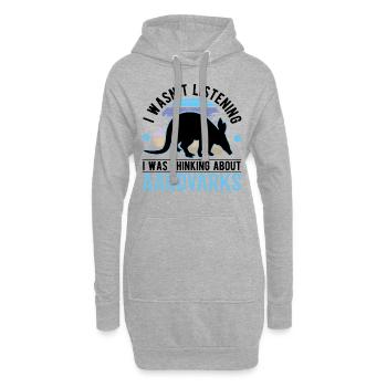 Erdferkel Geschenk Aardvark - Hoodie-Kleid - Grau meliert - Vorne