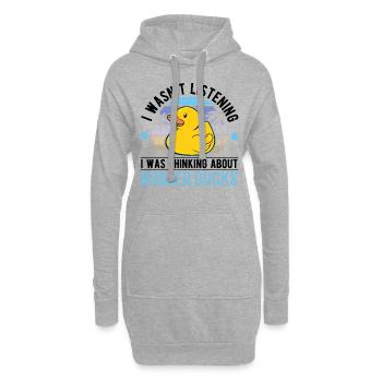 Canard en caoutchouc Canard grinçant Canard de bain - Sweat-shirt à capuche long Femme - gris chiné - Devant