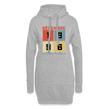 cadeau DÉCEMBRE 1996 ÉDITION LIMITÉE - Sweat-shirt à capuche long Femme - gris chiné - Devant