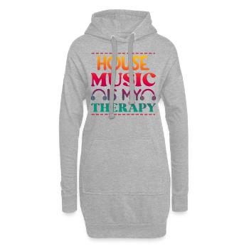 House Musik Clubbing - Hoodie-Kleid - Grau meliert - Vorne