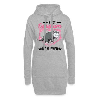Best Opossum Mom Ever Opossum Mama Beutelratte - Hoodie-Kleid - Grau meliert - Vorne