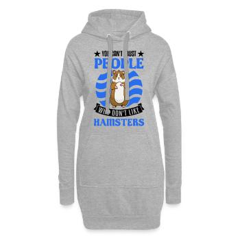 Hamster Cadeau Hamster Doré Hamster - Sweat-shirt à capuche long Femme - gris chiné - Devant