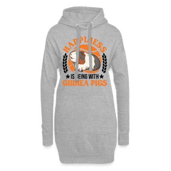 Cochon d’Inde Lucky Cochon d’Inde Cochon d’Inde - Sweat-shirt à capuche long Femme - gris chiné - Devant